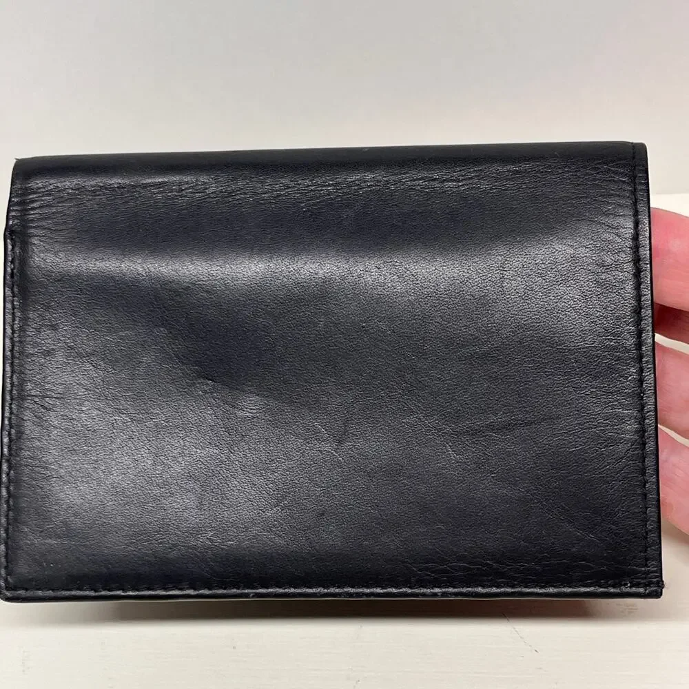 Dopp Satin Cowhide Mens Black Billfold Wallet